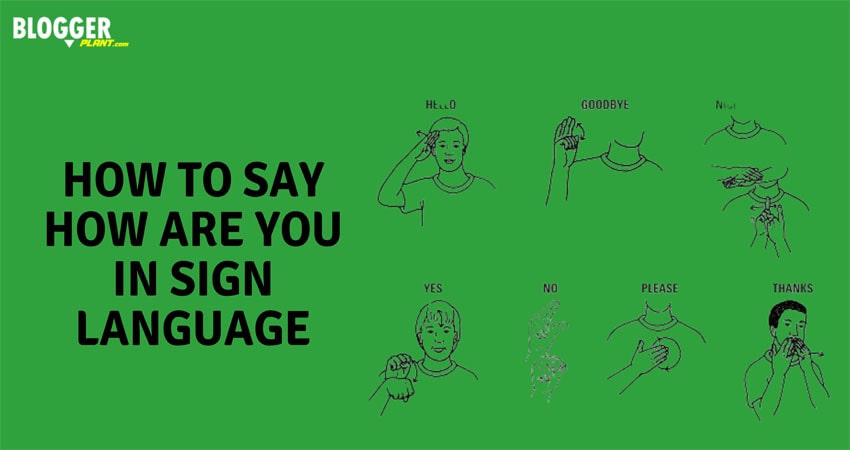 How To Say How Are You In Sign Language