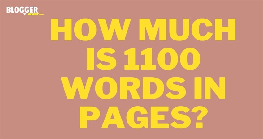 How Much Is 1100 Words In Pages
