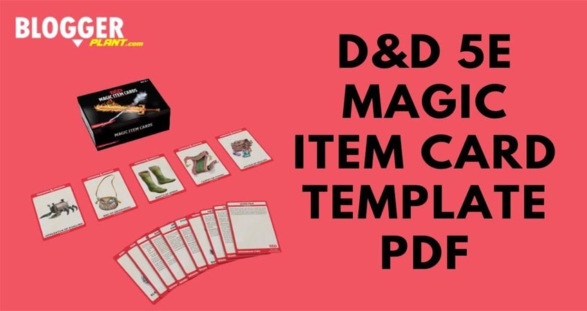 D&d 5e Magic Item Card Template Pdf